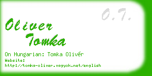 oliver tomka business card