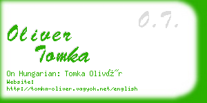 oliver tomka business card